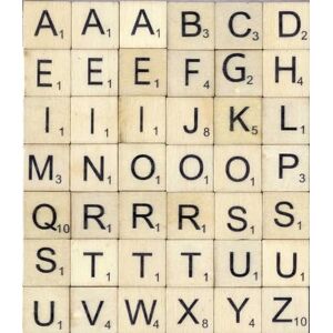Artemio Set 42 Alphabet Scrabble, Holz, Beige, 12,5 x 1 x 18,5 cm Artemio Set 42 Alphabet Scrabble, Holz, Beige, 12,5 x 1 x 18,5 cm