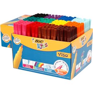 BIC Umělecké fixy Kids Visa – jemná hrot, inkoust na vodní bázi, 3 měsíce ochrana proti vyschnutí, omyvatelné, 12 barev tříděné, 288 kusů BIC Umělecké fixy Kids Visa – jemná hrot, inkoust na vodní bázi, 3 měsíce ochrana proti vyschnutí, omyvatelné, 12 barev tříděné, 288 kusů