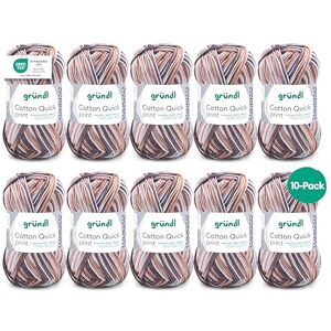 Gründl Vlna Cotton Quick print tenká vlna na háčkování s barevným přechodem pletací příze lesklá a šetrná k pokožce 100% bavlna 10 klubíček 50 g / 125 m síla jehlic 3-4 hnědá Gründl Vlna Cotton Quick print tenká vlna na háčkování s barevným přechodem pletací příze lesklá a šetrná k pokožce 100% bavlna 10 klubíček 50 g / 125 m síla jehlic 3-4 hnědá