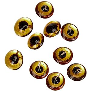 Rayher Glastieraugen zum Aufnähen, braun, 12 mm ø, Btl. 10 Stück, Tieraugen Glas, Teddyaugen, Puppenaugen, 8904305 Rayher Glastieraugen zum Aufnähen, braun, 12 mm ø, Btl. 10 Stück, Tieraugen Glas, Teddyaugen, Puppenaugen, 8904305
