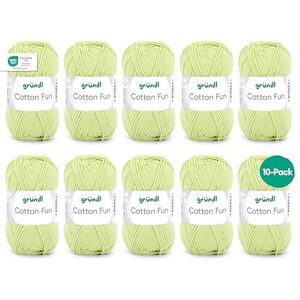 Gründl Vlna Cotton Fun Háčkovací příze pletací příze háčkovací příze snadná údržba a příjemná na kůži 100% bavlna 10 klubíček 50 g / 115 m tloušťka jehlic 3-4 světle zelená Gründl Vlna Cotton Fun Háčkovací příze pletací příze háčkovací příze snadná údržba a příjemná na kůži 100% bavlna 10 klubíček 50 g / 115 m tloušťka jehlic 3-4 světle zelená
