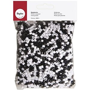 Rayher 16033000 Bügelperlen , 5mm ø, schwarz/weiß Mix, SB-Btl 3000Stüc Rayher 16033000 Bügelperlen , 5mm ø, schwarz/weiß Mix, SB-Btl 3000Stüc