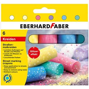 Eberhard Faber 526504 Pouliční křída třpytky, 6 zářivých barev křída na ulici v kartonovém pouzdře Eberhard Faber 526504 Pouliční křída třpytky, 6 zářivých barev křída na ulici v kartonovém pouzdře