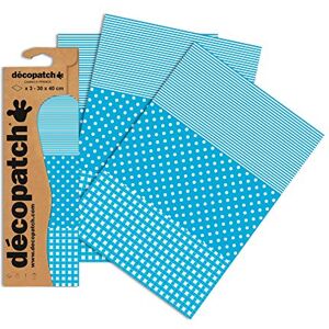 décopatch Papír č. 549 (modrý puntíkový káro bílý, 395 x 298 mm) balení 3 ks décopatch Papír č. 549 (modrý puntíkový káro bílý, 395 x 298 mm) balení 3 ks