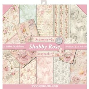 Stamperia Scrapbook Paper Pad for Scrapbooking, album, vytváření karet, bullet journalling and More, Acid Free, Double-Sided, Perfect for Hobbies, Crafts, and Gifting (Shabby Rose) (30,5 x 30,5 cm) Stamperia Scrapbook Paper Pad for Scrapbooking, album, vytváření karet, bullet journalling and More, Acid Free, Double-Sided, Perfect for Hobbies, Crafts, and Gifting (Shabby Rose) (30,5 x 30,5 cm)