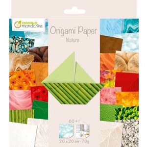 Avenue Mandarine 52503MD Origami barevný papír (čtvercový, 20 x 20 cm, se skládacím návodem, 60 různých listů a 1 list s oční sadou, přírodní), střední Avenue Mandarine 52503MD Origami barevný papír (čtvercový, 20 x 20 cm, se skládacím návodem, 60 různých listů a 1 list s oční sadou, přírodní), střední