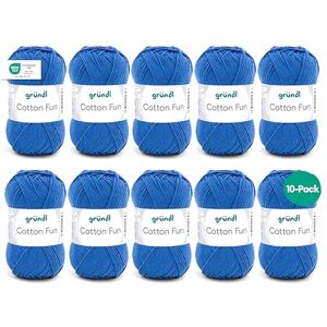Gründl Vlna Cotton Fun Háčkovací příze pletací příze háčkovací příze snadná údržba a příjemná na kůži 100% bavlna 10 klubíček 50 g / 115 m síla jehlic 3-4 královská modrá Gründl Vlna Cotton Fun Háčkovací příze pletací příze háčkovací příze snadná údržba a příjemná na kůži 100% bavlna 10 klubíček 50 g / 115 m síla jehlic 3-4 královská modrá