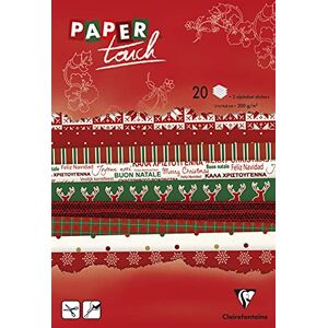 Clairefontaine 95178C kreslicí blok / kutilský blok s potištěným papírem pro kutily DIN A5 14,8 x 21 cm magnolií 2 x 10 motivů a 2 archy nálepek s abecedou 22 listů 210 g, Vánoce, 1 kus Clairefontaine 95178C kreslicí blok / kutilský blok s potištěným papírem pro kutily DIN A5 14,8 x 21 cm magnolií 2 x 10 motivů a 2 archy nálepek s abecedou 22 listů 210 g, Vánoce, 1 kus