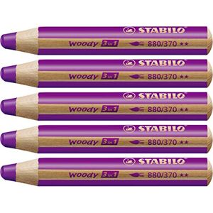STABILO pastelky, vodní barvy a voskovky woody balení 3 v 1-5 kusech fialová STABILO pastelky, vodní barvy a voskovky woody balení 3 v 1-5 kusech fialová