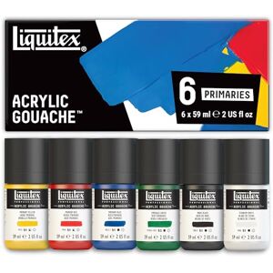 Liquitex 3699323 profesionální akrylový kvaš, primární barvy, sada 6 lahví po 59 ml Liquitex 3699323 profesionální akrylový kvaš, primární barvy, sada 6 lahví po 59 ml