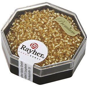 Rayher 14762807 Delica-Rocailles, 1,6 mm Durchmesser mit silbereinzug, Dose 6 g, helltopaz Rayher 14762807 Delica-Rocailles, 1,6 mm Durchmesser mit silbereinzug, Dose 6 g, helltopaz