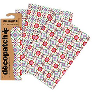 décopatch Papír č. 753 (červeno-bílý kachlový vzor, 395 x 298 mm) balení 3 ks décopatch Papír č. 753 (červeno-bílý kachlový vzor, 395 x 298 mm) balení 3 ks