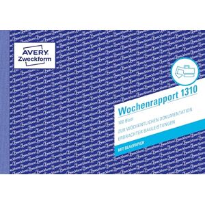 Avery Týdenní obálka 1310 (A5 na šířku, se 2 listy modrého papíru, testováno právními experty, pro Německo a Rakousko k týdenní dokumentaci pracovního výkonu, 100 listů) bílý Avery Týdenní obálka 1310 (A5 na šířku, se 2 listy modrého papíru, testováno právními experty, pro Německo a Rakousko k týdenní dokumentaci pracovního výkonu, 100 listů) bílý
