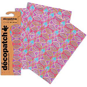 décopatch Papír č. 394 (růžové zlaté kruhové ornamenty, 395 x 298 mm) balení 3 ks décopatch Papír č. 394 (růžové zlaté kruhové ornamenty, 395 x 298 mm) balení 3 ks