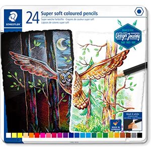 Staedtler 149C M24 pastelky (klasický šestihranný formát, super měkká tuha, vysoká krycí schopnost na světlém a tmavém papíru) kovové pouzdro s 24 zářivými barvami Staedtler 149C M24 pastelky (klasický šestihranný formát, super měkká tuha, vysoká krycí schopnost na světlém a tmavém papíru) kovové pouzdro s 24 zářivými barvami
