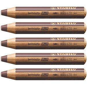 STABILO pastelky, vodní barvy a voskovky woody balení 3 v 1-5 kusech hnědá STABILO pastelky, vodní barvy a voskovky woody balení 3 v 1-5 kusech hnědá