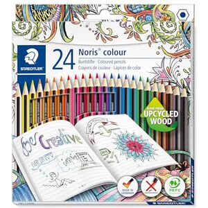 Staedtler Pastelky Noris colour, protiskluzový měkký povrch, vysoká odolnost proti zlomení, intenzivní barvy, šestihranný formát, 24 barevných tužek v kartonovém pouzdře, exkluzivní Johanna Basford Edition, 185 C24JB Staedtler Pastelky Noris colour, protiskluzový měkký povrch, vysoká odolnost proti zlomení, intenzivní barvy, šestihranný formát, 24 barevných tužek v kartonovém pouzdře, exkluzivní Johanna Basford Edition, 185 C24JB