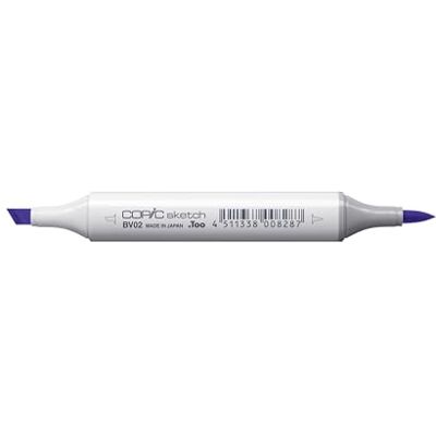 Copic Sketch Marker typ BV 02, Prune, profesionální značkovač, se super bush špičkou a středním hrotem Copic Sketch Marker typ BV 02, Prune, profesionální značkovač, se super bush špičkou a středním hrotem