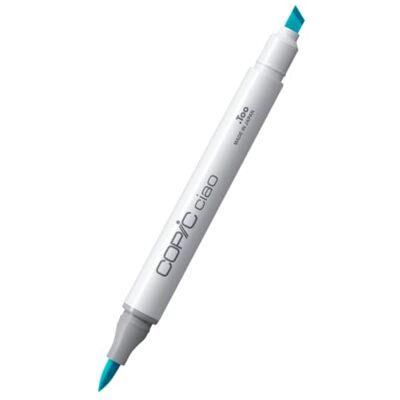 Copic Ciao Marker Typ BG 01, Aqua Blue, univerzální popisovač rozložení, se středně širokým a jedním štětcovým hrotem Copic Ciao Marker Typ BG 01, Aqua Blue, univerzální popisovač rozložení, se středně širokým a jedním štětcovým hrotem