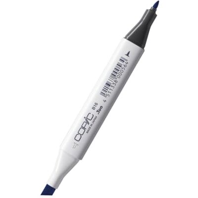 Copic Classic Marker B16 (Cyanine Blue) profesionální zvýrazňovač Doplňovací, s dvojitým hrotem na výběr 214 barev snadno se míchá, odolná proti rozmazání + rychleschnoucí Made in Japan Copic Classic Marker B16 (Cyanine Blue) profesionální zvýrazňovač Doplňovací, s dvojitým hrotem na výběr 214 barev snadno se míchá, odolná proti rozmazání + rychleschnoucí Made in Japan