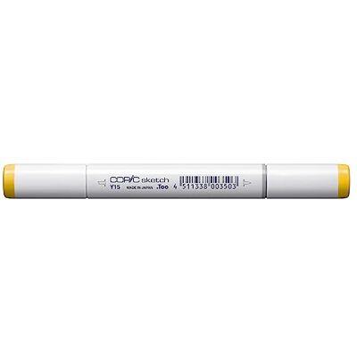 Copic Sketch Marker typ Y 15, žlutá kadmia, profesionální popisovač štětců, se super špičkou na chleba a špičkou pro střední pečení Copic Sketch Marker typ Y 15, žlutá kadmia, profesionální popisovač štětců, se super špičkou na chleba a špičkou pro střední pečení