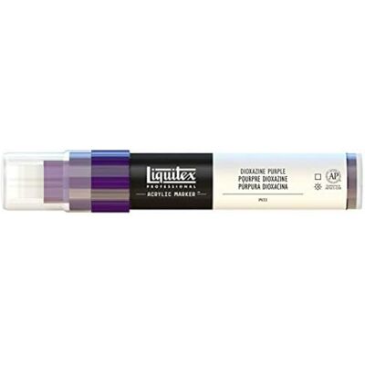 Liquitex 4610186 Profesionální malířské akrylové barvy, zvýrazňovač, umělecké pigmenty na kreslení, malování na papír, plátno, textilie, široká špička, tloušťka linky 8–15 mm – purpurová dioxazinová Liquitex 4610186 Profesionální malířské akrylové barvy, zvýrazňovač, umělecké pigmenty na kreslení, malování na papír, plátno, textilie, široká špička, tloušťka linky 8–15 mm – purpurová dioxazinová