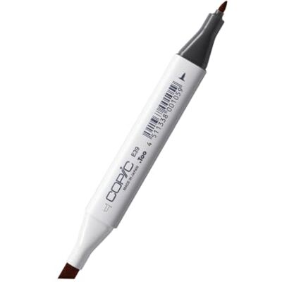 Copic Classic Marker E39 (Leather) profesionální zvýrazňovač alkoholu Nachfüllbar, mit Doppelspitze 214 Farben zur Auswahl Leicht mischbar, wischfest + schnell trocknend Made in Japan Copic Classic Marker E39 (Leather) profesionální zvýrazňovač alkoholu Nachfüllbar, mit Doppelspitze 214 Farben zur Auswahl Leicht mischbar, wischfest + schnell trocknend Made in Japan