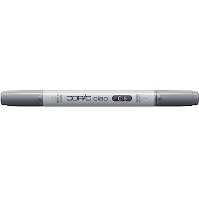 Copic Ciao Marker typ C 5, cool gray No. 5, univerzální popisovač rozložení, se středně širokým a jedním štětcovým hrotem Copic Ciao Marker typ C 5, cool gray No. 5, univerzální popisovač rozložení, se středně širokým a jedním štětcovým hrotem
