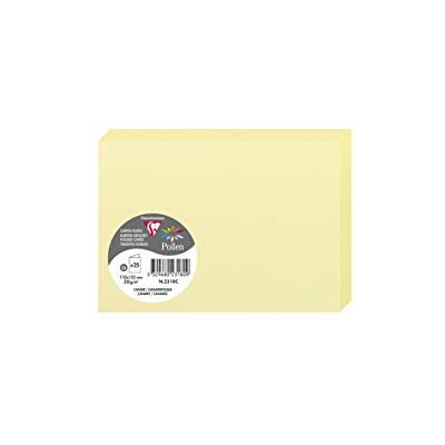 Clairefontaine 2318C balení s 25 dvojitými kartami pyl, 210 g, ve formátu C6, 110 x 155 mm, kanárkově žlutá Clairefontaine 2318C balení s 25 dvojitými kartami pyl, 210 g, ve formátu C6, 110 x 155 mm, kanárkově žlutá