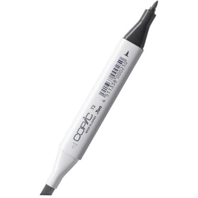 Copic Classic Marker T-2 (Toner Gray No 2) profesionální zvýrazňovač Doplňovací, s dvojitým hrotem na výběr 214 barev snadno se míchá, odolná proti rozmazání + rychleschnoucí Made in Japan Copic Classic Marker T-2 (Toner Gray No 2) profesionální zvýrazňovač Doplňovací, s dvojitým hrotem na výběr 214 barev snadno se míchá, odolná proti rozmazání + rychleschnoucí Made in Japan