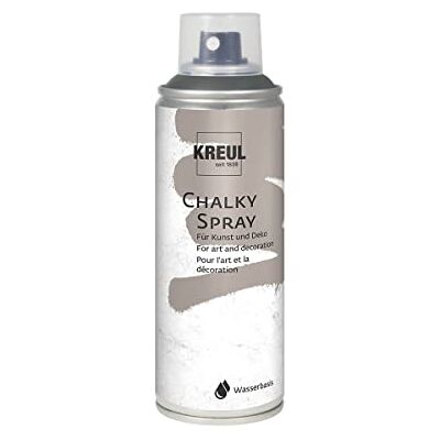 KREUL 76356 Chalky Spray volcanic gray, 200 ml, matná barva ve spreji se vzhledem křídy na vodní bázi, vysoce pigmentovaný a voděodolný, pro vnitřní a venkovní použití KREUL 76356 Chalky Spray volcanic gray, 200 ml, matná barva ve spreji se vzhledem křídy na vodní bázi, vysoce pigmentovaný a voděodolný, pro vnitřní a venkovní použití
