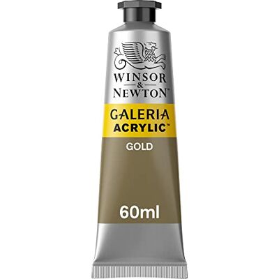 Winsor & Newton Akrylová barva Galeria 2120283, vysoká pigmentace, stálobarevná, máslová konzistence, 60 ml tuba – zlatá Winsor & Newton Akrylová barva Galeria 2120283, vysoká pigmentace, stálobarevná, máslová konzistence, 60 ml tuba – zlatá