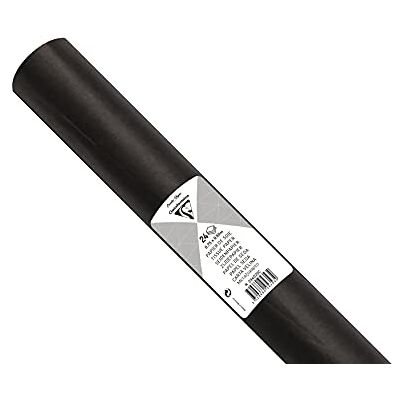 Clairefontaine Hedvábný papír 394029C (balení s 24 archy, 50 x 75 cm, 18 g/m², ideální pro dekorace a kutilské projekty), 1 balení, černý Clairefontaine Hedvábný papír 394029C (balení s 24 archy, 50 x 75 cm, 18 g/m², ideální pro dekorace a kutilské projekty), 1 balení, černý