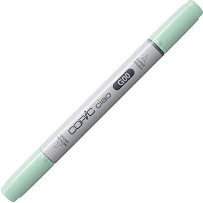 Copic Ciao Marker Typ G 00, nefritově zelená, univerzální zvýrazňovač rozvržení, se středně širokou a štětcovou špičkou Copic Ciao Marker Typ G 00, nefritově zelená, univerzální zvýrazňovač rozvržení, se středně širokou a štětcovou špičkou