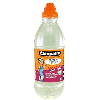 Cléopâtre Transparentní lepidlo silně lepivé gelové lepidlo ideální na papír a lepenku, školní práce od 6 let doplňovací balení 500 g Cléopâtre Transparentní lepidlo silně lepivé gelové lepidlo ideální na papír a lepenku, školní práce od 6 let doplňovací balení 500 g