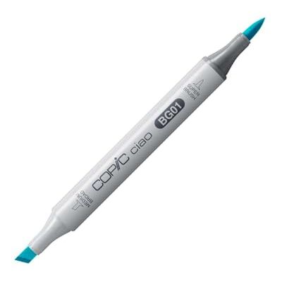 Copic Ciao Marker Typ BG 01, Aqua Blue, univerzální popisovač rozložení, se středně širokým a jedním štětcovým hrotem Copic Ciao Marker Typ BG 01, Aqua Blue, univerzální popisovač rozložení, se středně širokým a jedním štětcovým hrotem
