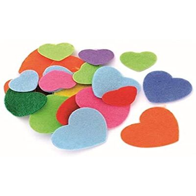 GLOREX 6 1212 204 Herzen, Filz, Mehrfarbig, 18,5 x 11,5 x 1,5 cm, 80 Einheiten GLOREX 6 1212 204 Herzen, Filz, Mehrfarbig, 18,5 x 11,5 x 1,5 cm, 80 Einheiten