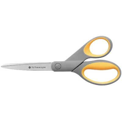 Westcott E-30481 00 Titanium Super Softgrip nůžky, 21 cm, šedo-žluté Westcott E-30481 00 Titanium Super Softgrip nůžky, 21 cm, šedo-žluté