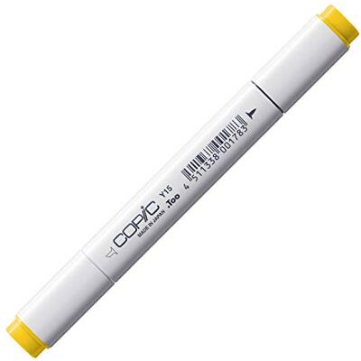 Copic Classic Marker typ Y 15, kadmium Yellow, profesionální popisovač layoutu, se širokou a jemnou špičkou Copic Classic Marker typ Y 15, kadmium Yellow, profesionální popisovač layoutu, se širokou a jemnou špičkou