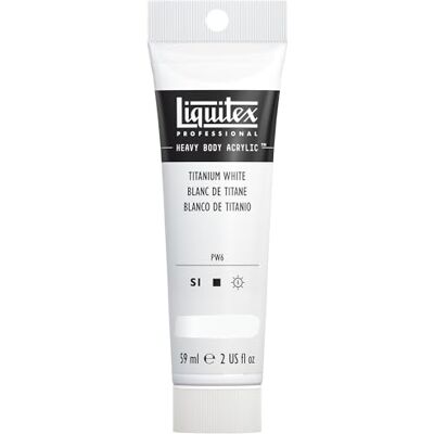 Liquitex 1045432 Professional Heavy Body akrylová barva v umělecké kvalitě s vynikající stálostí na světle v máslové konzistenci, 59 ml tuba – titanová bílá Liquitex 1045432 Professional Heavy Body akrylová barva v umělecké kvalitě s vynikající stálostí na světle v máslové konzistenci, 59 ml tuba – titanová bílá