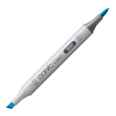 Copic Ciao Marker typ B 00, Frost Blue, univerzální popisovač rozložení, se středně širokým a jedním štětcovým hrotem Copic Ciao Marker typ B 00, Frost Blue, univerzální popisovač rozložení, se středně širokým a jedním štětcovým hrotem