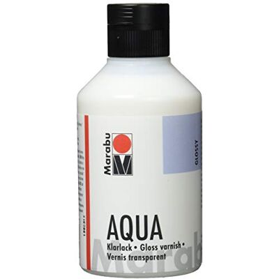 Marabu 11350013000 Bezbarvý čirý lak aqua průhledný 250 ml, akrylový lak s vysokým leskem, lak na vodní bázi, pro hobby a volný čas, pro lakování mnoha kutilských prací a materiálů Marabu 11350013000 Bezbarvý čirý lak aqua průhledný 250 ml, akrylový lak s vysokým leskem, lak na vodní bázi, pro hobby a volný čas, pro lakování mnoha kutilských prací a materiálů