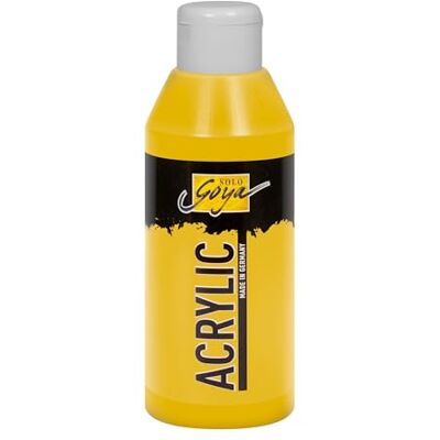 KREUL 84228 Solo Goya Acrylic Gold, 250ml láhev, krémová univerzální akrylová barva ve studiové kvalitě, na bázi vody, rychle a matně schnoucí, dobře krycí, voděodolná KREUL 84228 Solo Goya Acrylic Gold, 250ml láhev, krémová univerzální akrylová barva ve studiové kvalitě, na bázi vody, rychle a matně schnoucí, dobře krycí, voděodolná