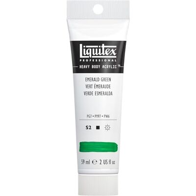Liquitex 1045450 Professional Heavy Body akrylová barva v umělecké kvalitě s vynikající stálostí na světle v máslové konzistenci, 59 ml tuba – smaragdově zelená Liquitex 1045450 Professional Heavy Body akrylová barva v umělecké kvalitě s vynikající stálostí na světle v máslové konzistenci, 59 ml tuba – smaragdově zelená