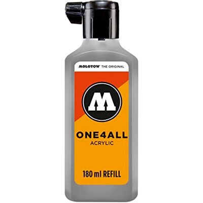 Molotow ONE4ALL Refill akryl, barva 203 cool šedá pastelová 180 ml, plnicí inkoust pro permanentní zvýrazňovač Molotow ONE4ALL Refill akryl, barva 203 cool šedá pastelová 180 ml, plnicí inkoust pro permanentní zvýrazňovač
