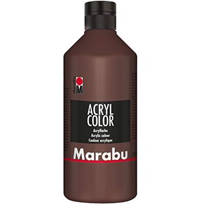 Marabu 12010075040 Akrylová barva středně hnědá 500 ml, krémová akrylová barva na vodní bázi, rychleschnoucí, stálá na světle, voděodolná, k nanášení štětcem a houbou na plátno, papír a dřevo Marabu 12010075040 Akrylová barva středně hnědá 500 ml, krémová akrylová barva na vodní bázi, rychleschnoucí, stálá na světle, voděodolná, k nanášení štětcem a houbou na plátno, papír a dřevo