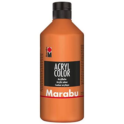 Marabu 12010075013 – akrylová barva oranžová 500 ml, krémová akrylová barva na bázi vody, rychleschnoucí, stálobarevná, voděodolná, pro nanášení štětcem a houbou na plátno, papír a dřevo Marabu 12010075013 – akrylová barva oranžová 500 ml, krémová akrylová barva na bázi vody, rychleschnoucí, stálobarevná, voděodolná, pro nanášení štětcem a houbou na plátno, papír a dřevo