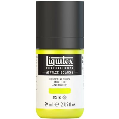 Liquitex Profesionální akrylový kvaš 2059981 žlutá fluo, 59ml láhev, matná akrylová barva s kvašovými vlastnostmi, vysoce krycí, vodotěsná a stálá na světle Liquitex Profesionální akrylový kvaš 2059981 žlutá fluo, 59ml láhev, matná akrylová barva s kvašovými vlastnostmi, vysoce krycí, vodotěsná a stálá na světle