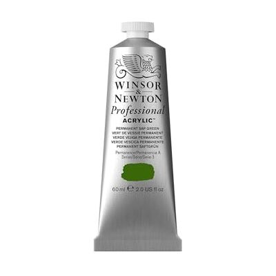 Winsor & Newton Profesionální akrylová barva 2320503 v umělecké kvalitě, vysoká zářivost barev a krycí schopnost, archivní kvalita, 60 ml tuba – permanentní šťávově zelená Winsor & Newton Profesionální akrylová barva 2320503 v umělecké kvalitě, vysoká zářivost barev a krycí schopnost, archivní kvalita, 60 ml tuba – permanentní šťávově zelená