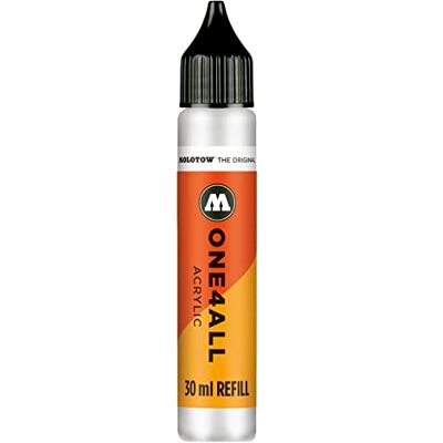 Molotow ONE4ALL Refill akryl, barva 160 signální bílá 30 ml, náhradní inkoust pro permanentní zvýrazňovač Molotow ONE4ALL Refill akryl, barva 160 signální bílá 30 ml, náhradní inkoust pro permanentní zvýrazňovač